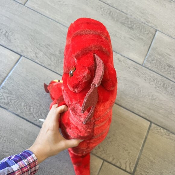 Build A Bear Red Raptor Dinosaur Plush Stuffed Animal 16” - Picture 6 of 8